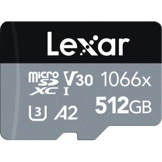 Карты памяти - LEXAR PRO 1066X MICROSDHC MICROSDXC UHS I SILVER R160 W120 512GB LMS1066512G-BNA - купить сегодня в магазине и с 