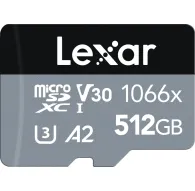 Vairs neražo - LEXAR PRO 1066X MicroSDHC MicroSDXC UHS I SILVER R160 W120 512GB LMS1066512G-BNAVairs neražo - LEXAR PRO 1066X MicroSDHC MicroSDXC UHS I SILVER R160 W120 512GB LMS1066512G-BNA