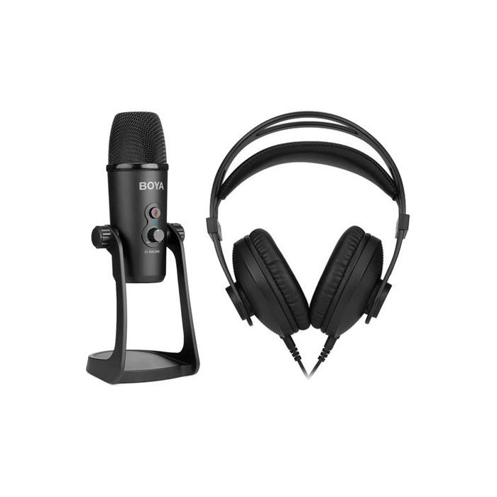 Микрофоны - Boya Headphone BY-HP2 + Studio Microphone BY-PM700 - быстрый заказ от производителя