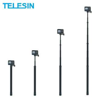 Sporta kameru aksesuāri - Telesin Ultra Light no bending Carbon Fibre 3M Selfie stick - perc šodien veikalā un ar piegādi