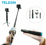 Sporta kameru aksesuāri - Telesin Selfie Aluminum monopod with aluminum trip - ātri pasūtīt no ražotājaSporta kameru aksesuāri - Telesin Selfie Aluminum monopod with aluminum trip - ātri pasūtīt no ražotāja