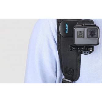 Sporta kameru aksesuāri - Telesin GP-JFM-003 mugursomas stiprinājums sporta kamerām - perc šodien veikalā un ar piegādi