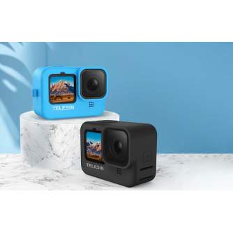 Sporta kameru aksesuāri - Telesin Black Silicone case for GoPro HERO11 Hero 9 HERO10 - купить сегодня в магазине и с доставкой