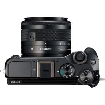 Беззеркальные камеры - Canon EOS M6 15-45mm IS STM Black - быстрый заказ от производителя