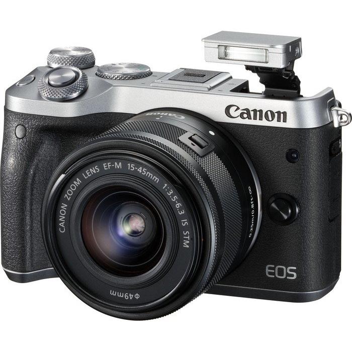 Mirrorless Cameras - Canon EOS M6 15-45mm IS STM Silver - quick order from manufacturer