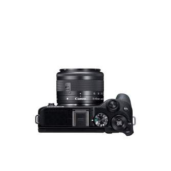 Bezspoguļa kameras - Canon EOS M6 Mark II + EF-M 15-45mm + EVF-DC2 (Black) - perc šodien veikalā un ar piegādi