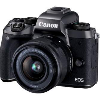 Bezspoguļa kameras - Canon EOS M5 EF-M 15-45mm IS STM Black - ātri pasūtīt no ražotāja