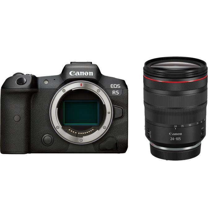 Bezspoguļa kameras - Canon EOS R5 RF 24-105mm f4L IS USM - ātri pasūtīt no ražotāja