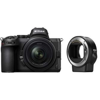 Bezspoguļa kameras - Nikon Z5 + NIKKOR Z 24-50mm f/4-6.3 + FTZ Adapter - perc šodien veikalā un ar piegādi