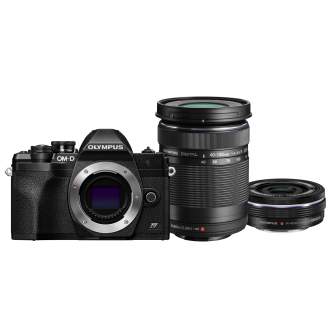 Mirrorless Cameras - Olympus OM-D E-M10 Mark IV + ED 14-42mm EZ PANCAKE + ED 40-150mm F4‑5.6 R (Black) - quick order from manufacturer