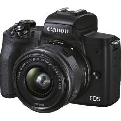 Bezspoguļa kameras - Canon EOS M50 Mark II 15-45 IS STM Black - perc šodien veikalā un ar piegādi