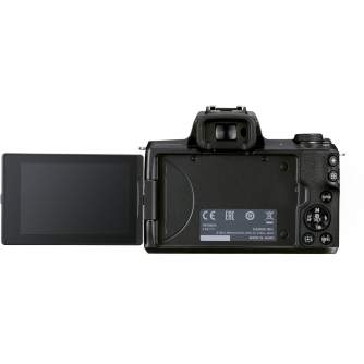 Bezspoguļa kameras - Canon EOS M50 Mark II 15-45 IS STM + 55-200 IS STM (Black) - perc šodien veikalā un ar piegādi