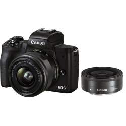 Canon EOS M50 Mark II 15-45 IS STM + 22mm STM (Black) -