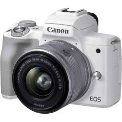 Canon EOS M50 Mark II 15-45 IS STM (White) - Mirrorless Cameras