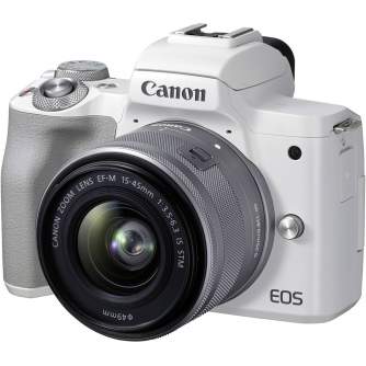 Mirrorless Cameras - Canon EOS M50 Mark II 15-45 IS STM (White) - quick order from manufacturer