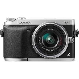 Bezspoguļa kameras - Panasonic Lumix G DMC-GX7+14-42mm(H-FS1442AE-S)(Silver) - ātri pasūtīt no ražotāja