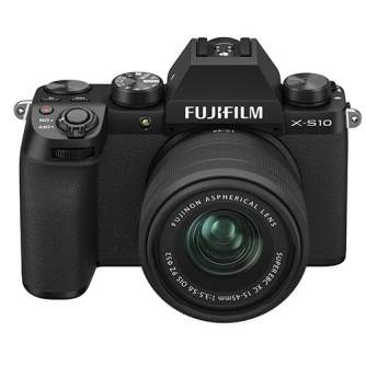 Bezspoguļa kameras - Fujifilm X-S10 XC15-45 mirrorless 26MP X-Trans BSI-CMOS IBIS black - perc šodien veikalā un ar piegādi