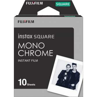 Instantkameru filmiņas - FUJIFILM Monochrome film instax SQUARE (10PK) - perc šodien veikalā un ar piegādi