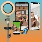 Ring Light - HomeStudio Starter-Kit Ring Light phone holder tripod microphone levalier USB-C - quick order from manufacturer