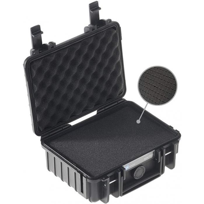 Koferi - bw B&W Outdoor Cases Type 6500 Black (w. foam) - ātri pasūtīt no ražotāja