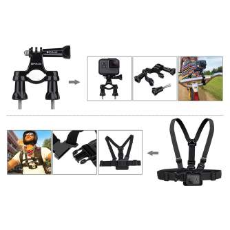 Аксессуары для экшн-камер - Puluz 50 in 1 Accessories Ultimate Combo Kits for sports cameras PKT39 - купить сегодня в магазине и