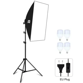 Studijas dienasgaisma - Puluz Studio koplekts softbokss 50x70cm, statīvs, LED spuldze 4 gab PU5071EU - perc šodien Master Foto veikalā un ar piegādi Profesionāļu labākā izvēle