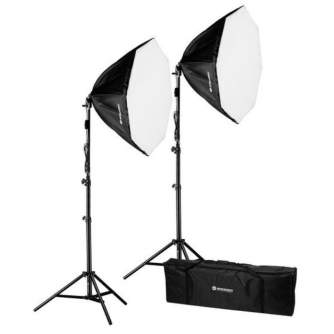 Fluorescent - Bresser BR-2860 LED 2x50W Octabox 65cm daylight softbox set - buy today in store and with delivery