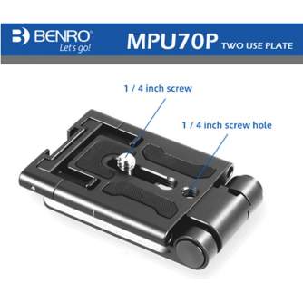 Benro quick release plate MPU70P - Statīvu aksesuāri