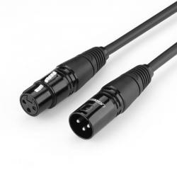 Аудио кабели, адаптеры - UGREEN AV130 XLR M-to-F Cable 3m - купить сегодня в магазине и с доставкой