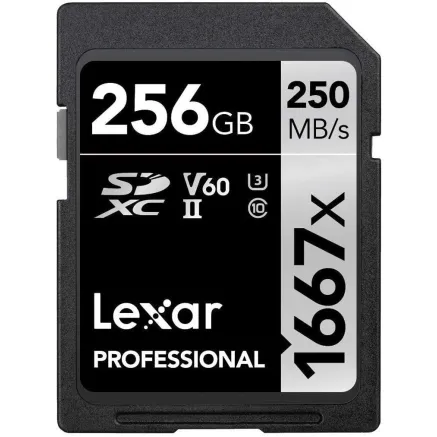 LEXAR PROFESSIONAL SDHC V60 SDXC 1667X UHS-II 256GB
