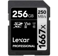 LEXAR PROFESSIONAL SDHC V60 SDXC 1667X UHS-II 256GB