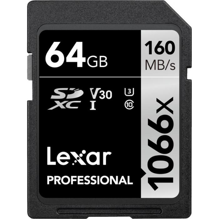 Memory Cards - Lexar Pro 1066x SDXC U3 (V30) UHS-I R160/W70 64GB - quick order from manufacturer