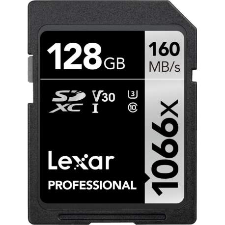 Atmiņas kartes - Lexar Pro 1066x SDXC U3 (V30) UHS-I R160/W120 128GB - ātri pasūtīt no ražotāja