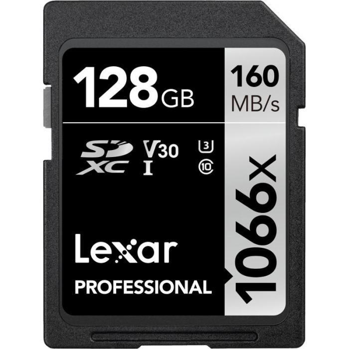 Atmiņas kartes - Lexar Pro 1066x SDXC U3 (V30) UHS-I R160/W120 128GB - купить сегодня в магазине и с доставкой