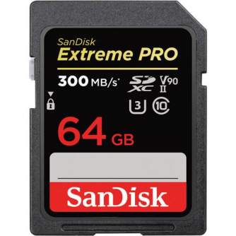 Memory Cards - SanDisk Extreme PRO SDXC UHS-II V90 300MB/s 64GB (SDSDXDK-064G-GN4IN) - buy today in store and with delivery