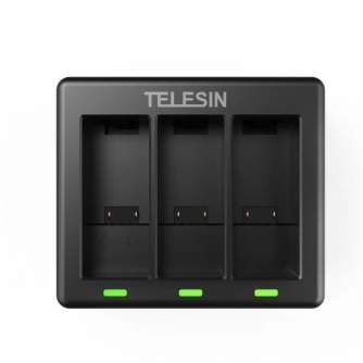 Accessories for Action Cameras - Telesin 3-slot charger for GoPro HERO10 HERO11 Hero 9 + 2 batteries - buy today in store and with delivery