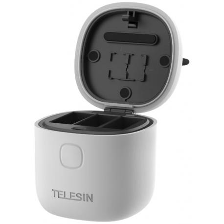 Аксессуары для экшн-камер - Telesin 3-slot waterproof charger Allin box for GoPro HERO10 Hero 9 + 2 batteries (GP-BTR-905-GY) - купить сегодня в магазине и с доставкой