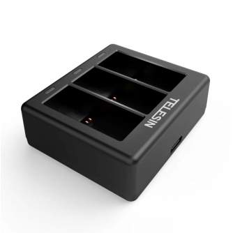 Аксессуары для экшн-камер - Telesin 3-slot charger used for GoPro Hero 9 HERO10 HERO11 balck - купить сегодня в магазине и с дос