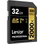 Vairs neražo - LEXAR Pro 2000X SDHC/SDXC UHS-II U3(V90) R300/W260 (w/o cardreader) 32GB