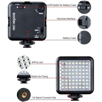 LED Lampas kamerai - Godox LED64 LED Light - perc šodien veikalā un ar piegādi