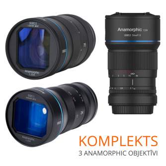 SIRUI Anamorphic E-mount 3 objektīvu komplekts 24mm+50mm+75mm priekš Sony NOMA