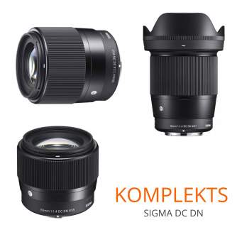 Sigma DC DN lens set 16mm+30mm+56mm Sony E-mount rent