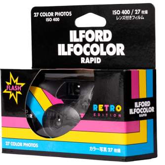 Filmu kameras - ILFORD ILFOCOLOR SINGLE USE CAMERA RAPID RETRO EDITION 2005154 - perc šodien veikalā un ar piegādi