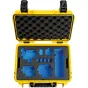 Kietas kelioninis dėklas - BW OUTDOOR CASE TYPE 3000 FOR 1X GOPRO HERO 9 BUNDLE, 2X HERO 9, MEDIA MOD (CHARGE-IN-CASE), YELLOW 3