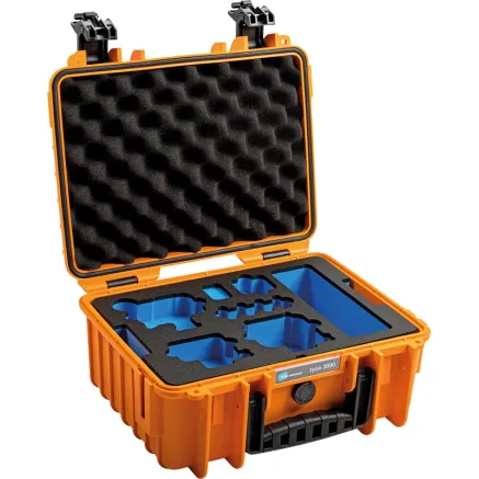 BW OUTDOOR CASE TYPE 3000 FOR 1X GOPRO HERO 9 BUNDLE, 2X HERO 9, MEDIA MOD (CHARGE-IN-CASE), ORANGE 3000/O/GOPRO9