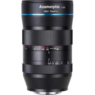 Lenses - SIRUI ANAMORPHIC LENS 1,33X 75MM F/1.8 EF-M MOUNT SR75-EFM - quick order from manufacturer