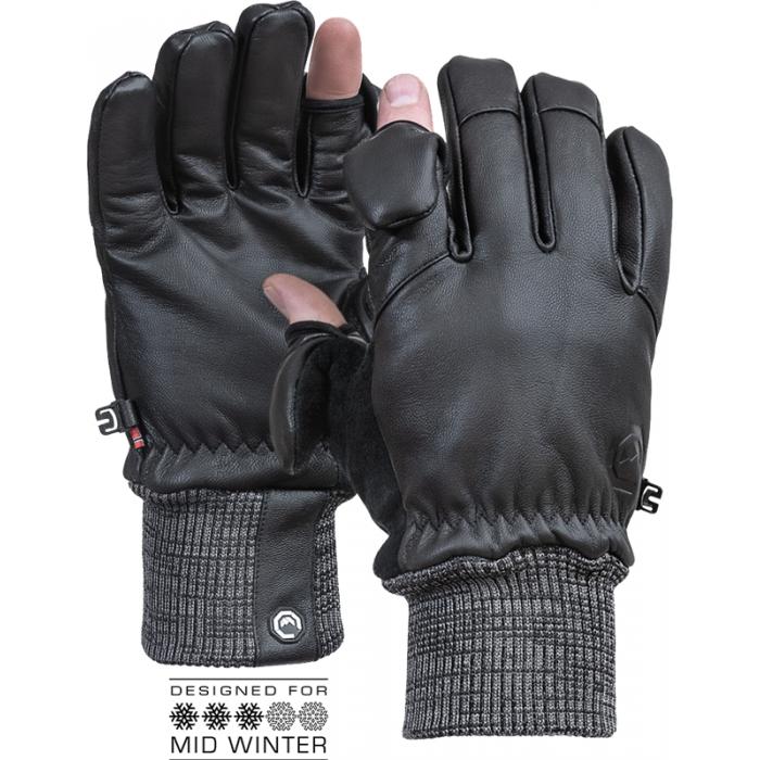 Gloves - VALLERRET HATCHET LEATHER PHOTOGRAPHY GLOVE BLACK XL 22HTC-BK-XL - quick order from manufacturer