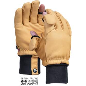 Gloves - VALLERRET HATCHET LEATHER PHOTOGRAPHY GLOVE NATURAL M 22HTC-NT-M - quick order from manufacturer