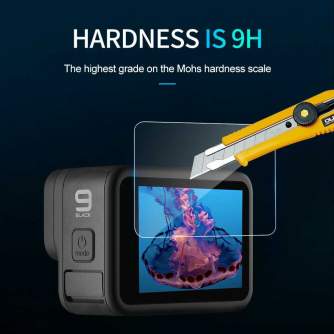 Аксессуары для экшн-камер - Telesin Tempered glass film for GoPro Hero 9 - купить сегодня в магазине и с доставкой