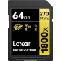 Memory Cards - LEXAR Pro 1800x SDXC U3 (V60) UHS-II R270/W180 64GB - buy today in store and with delivery